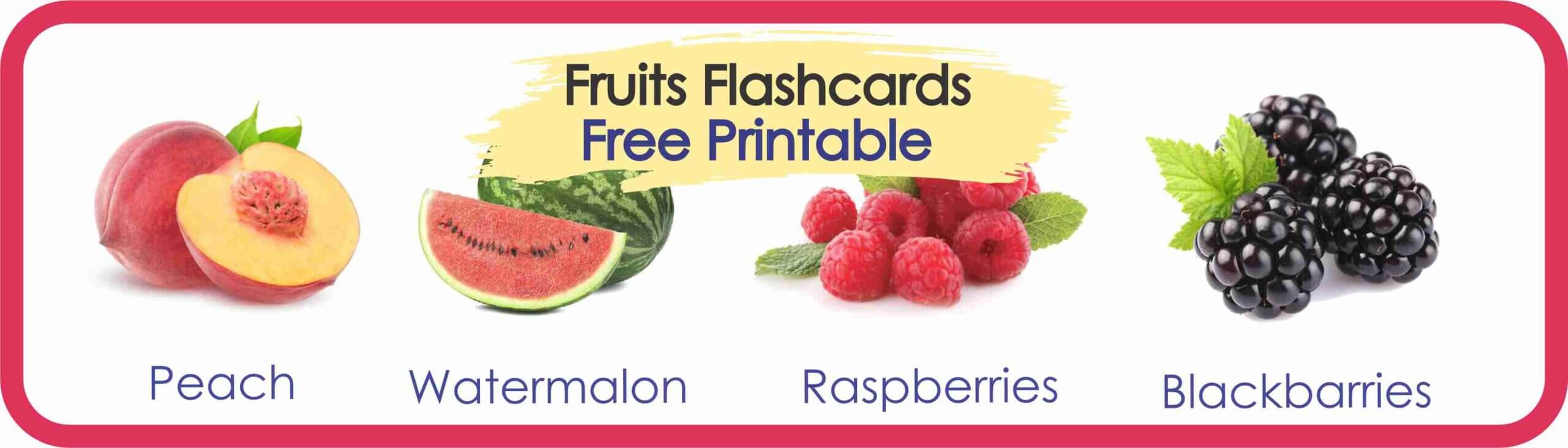 20 Fruits flashcards