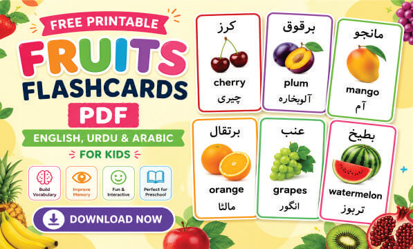 Fruits Flashcards PDF Free printable