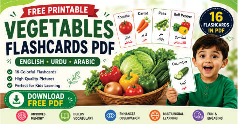 Free Printable Vegetables Flashcards PDF